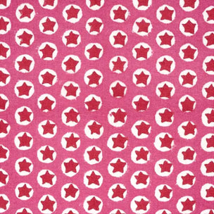 Tuk Tuk Block printed Fabric Cotton Pink Sample