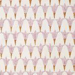 Tulip Block printed Fabric Linen/Cotton Rose/Copper