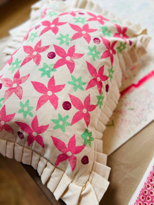 Block Printing Cushion Workshop at The Star, Alfriston, East Sussex