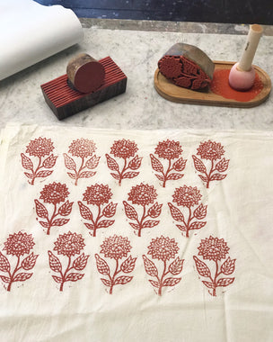 Block Printing Lampshade Workshop at Charleston Firle East Sussex