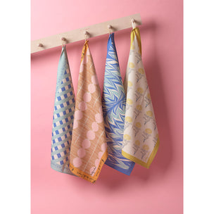 Tea Towel Marble Blue