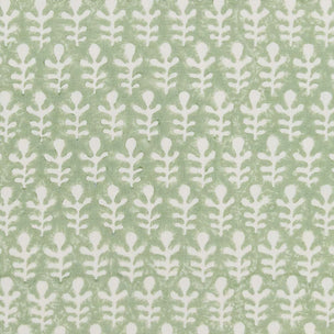 Bagru Block Printed Fabric Linen Cotton Moss Sample