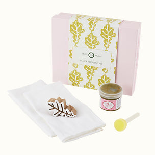 Block Printing Kit Napkins Oak Leaf