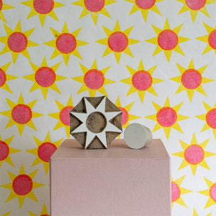 Block Printing Kit Tea Towel Sun