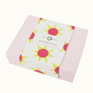 Block Printing Kit Tea Towel Sun