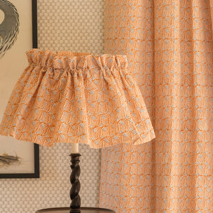 Lampshade Flirty Skirt Indian Leaf Copper/Blue Large
