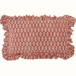 Cushion Frill Bagru Terracotta