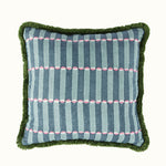 Cushion Brushed Fringe Luna in Blue Pink