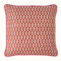 Cushion Piped Bagru Terracotta