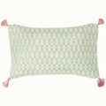 Cushion Tasselled Bagru Moss