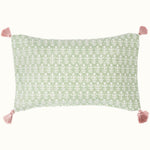 Cushion Tasselled Bagru Moss