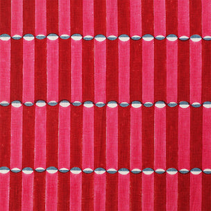 Luna Block printed Fabric Linen Pink