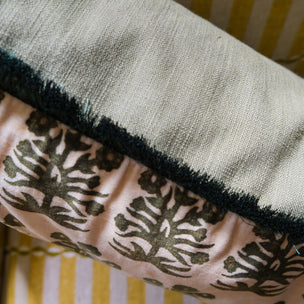 Cushion Fringe Cream Velvet Mughal Fringed - Limited Edition