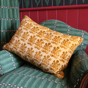 Cushion Piped Gold Velvet Mughal - Limited Edition