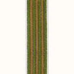 Trim Ayra Stripe Block printed cotton Olive Gold