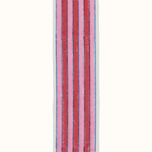 Trim Ayra Stripe Block printed cotton Pink
