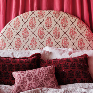 Cushion Piped Rose Linen Audrey - Limited Edition