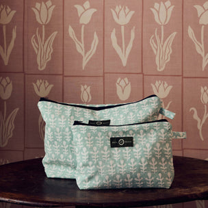 Wash Bag Bagru Turquoise