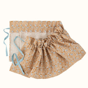 Lampshade Flirty Skirt Indian Leaf Copper/Blue Large