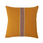 Cushion Turmeric Cotton with Ayra Stripe Pink/Gold tape