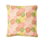 Cushion Piped Dahlia Peach Sap Green