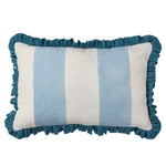 Cushion Frill Wide Stripe Blue