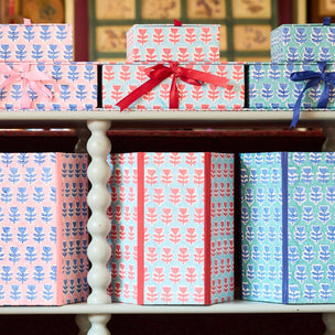 Trinket Box Flower Red Sky