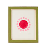 Green Framed Cotton Paper Print Charleston Red