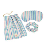 Night-time Scrunchie & Eye Mask Stripe Multi set