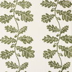 Trailing Acorn Hand Block Printed Olive