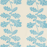 Trailing Acorn Hand Block Printed Sky Blue