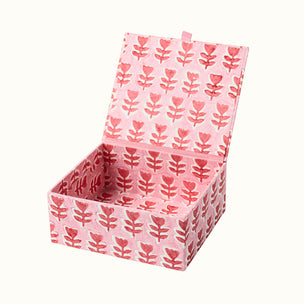 Trinket Box Flower Pink Red