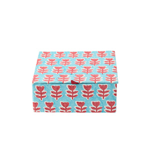Trinket Box Flower Red Sky