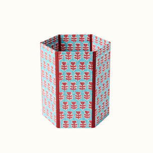 Waste Paper Bin Flower Red Sky