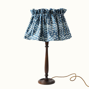 Lampshade Flirty Skirt Ikat Blue Check