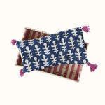 Ikat Bagru Lavender Eye Cushion Blue