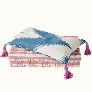 Ikat Bagru Lavender Eye Cushion Blue