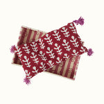 Ikat Bagru Lavender Eye Cushion Red