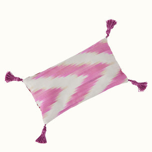 Ikat Bagru Lavender Eye Cushion Red