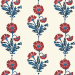 Dianthus Wallpaper in Indigo Iron