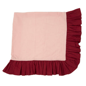 Table Cloth Frill Burgundy Rose