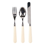 Cutlery Three Piece Set Cream