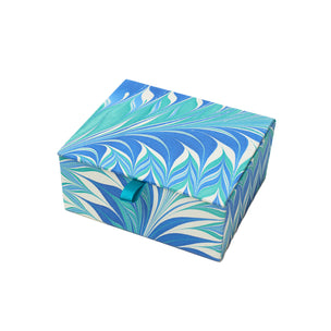 Trinket Box Marble Blue