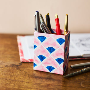 Pen Pot Kite Navy Pink