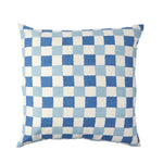 Cushion Chequer Blues 65 x 65 cm